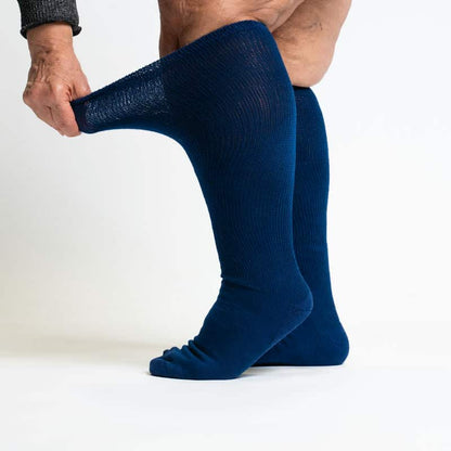 Padded Easy-Stretch Crew Socks – Navy Blue