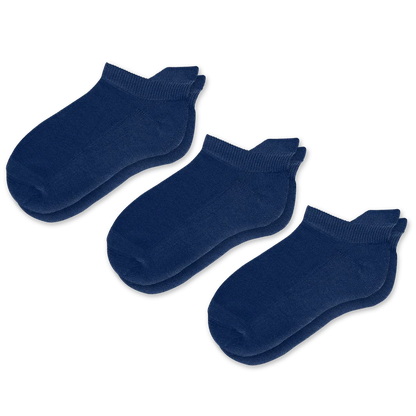 Padded Easy-Stretch Ankle Socks – Navy Blue
