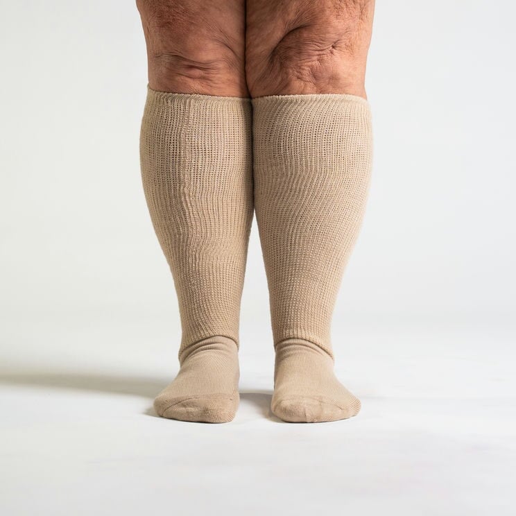 Padded Easy-Stretch Knee High Socks – Tan