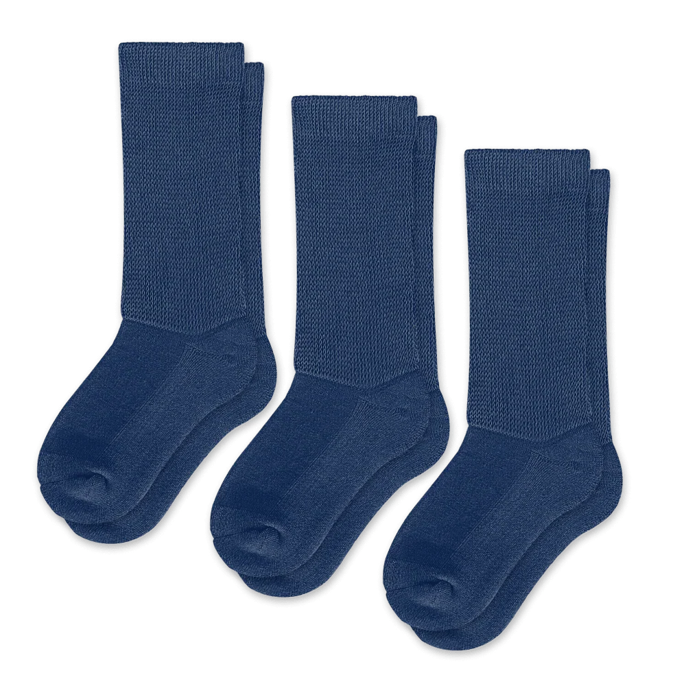 Padded Easy-Stretch Knee High Socks – Navy Blue