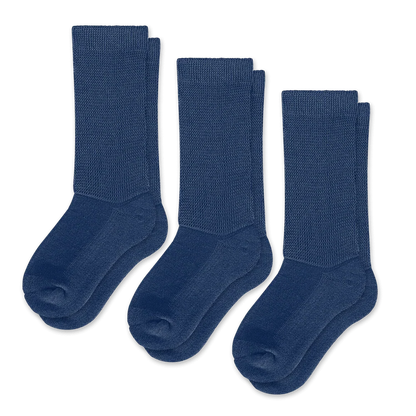 Padded Easy-Stretch Knee High Socks – Navy Blue