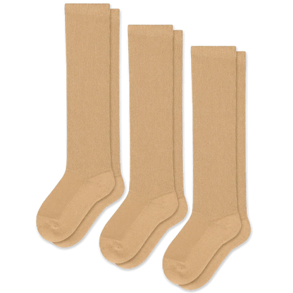 Padded Easy-Stretch Knee High Socks – Tan