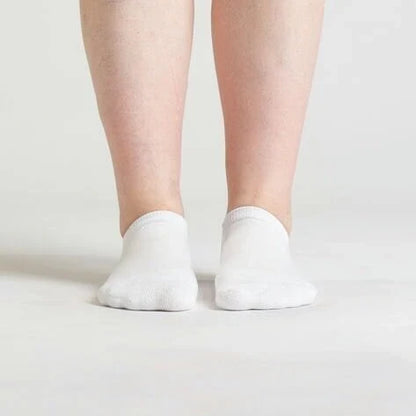 Padded Easy-Stretch Ankle Socks – White