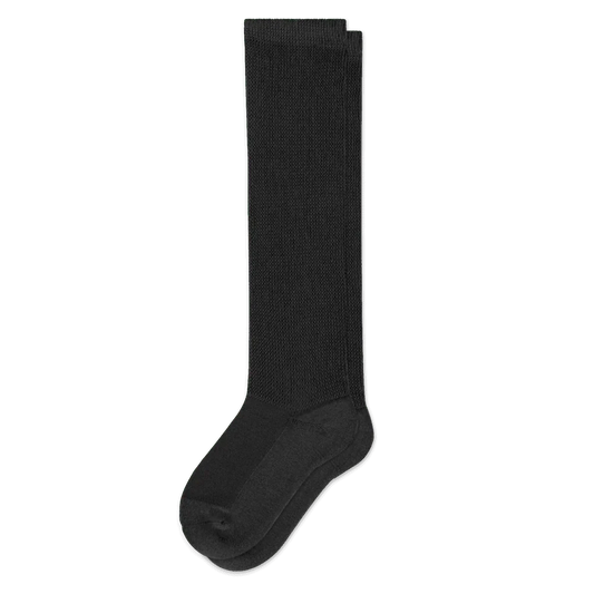 Padded Easy-Stretch Crew Socks – Black