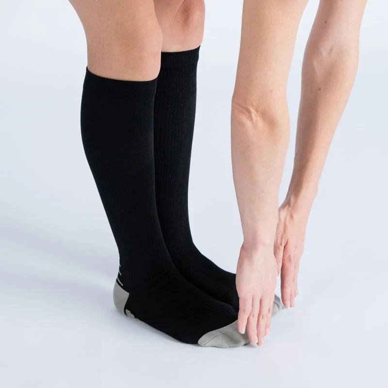 FlexRelief™ Compression Socks – Black White
