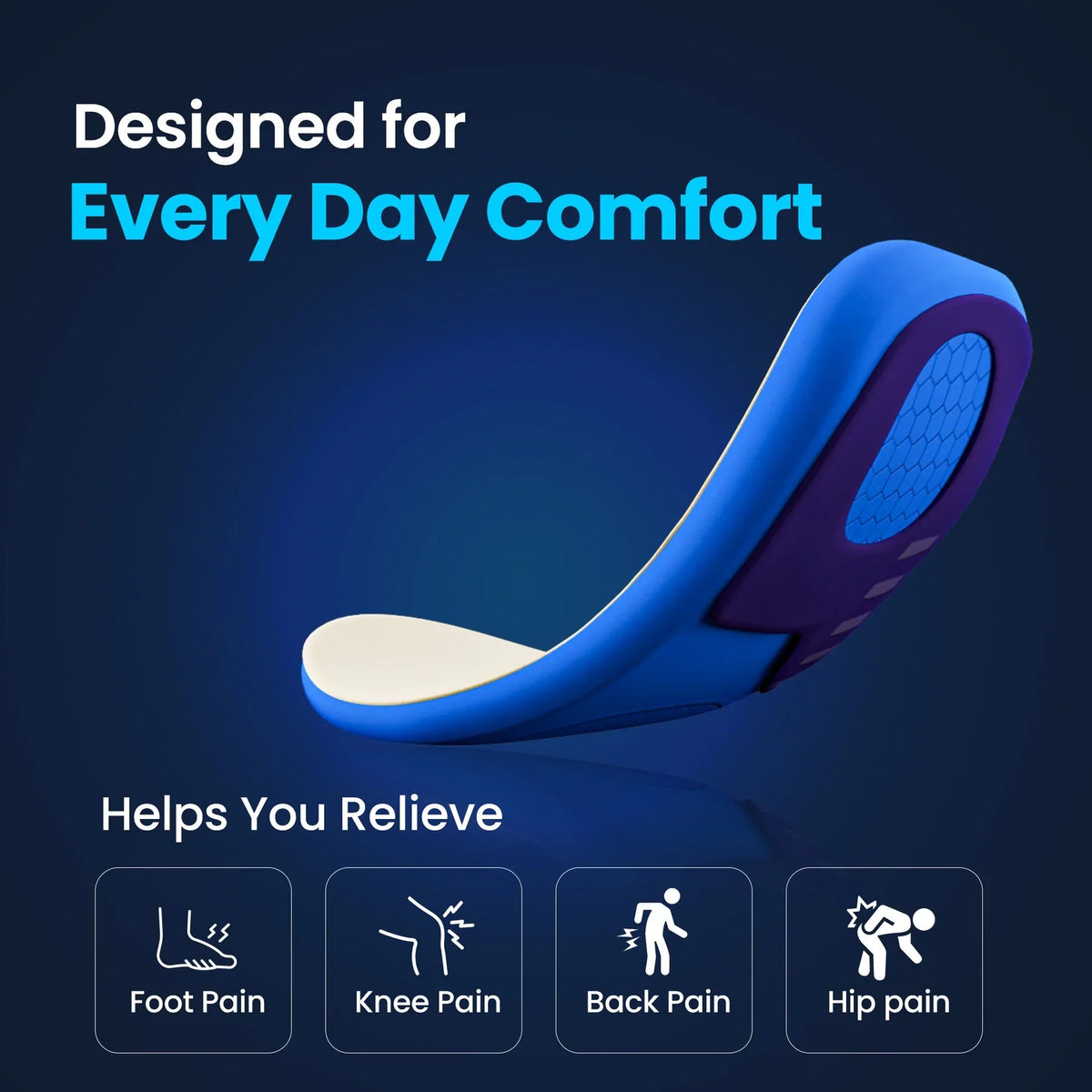 Memory-Sole Gel Sport Orthotic Insoles