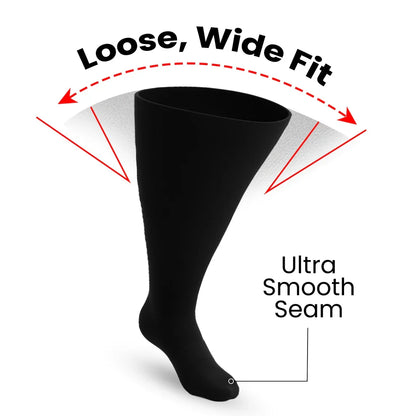 Padded Easy-Stretch Knee High Socks – Black