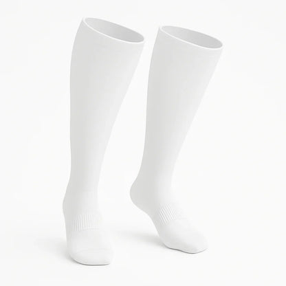 Padded Easy-Stretch Knee High Socks – White